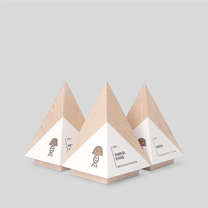 Wood Pyramid Trophies high quality